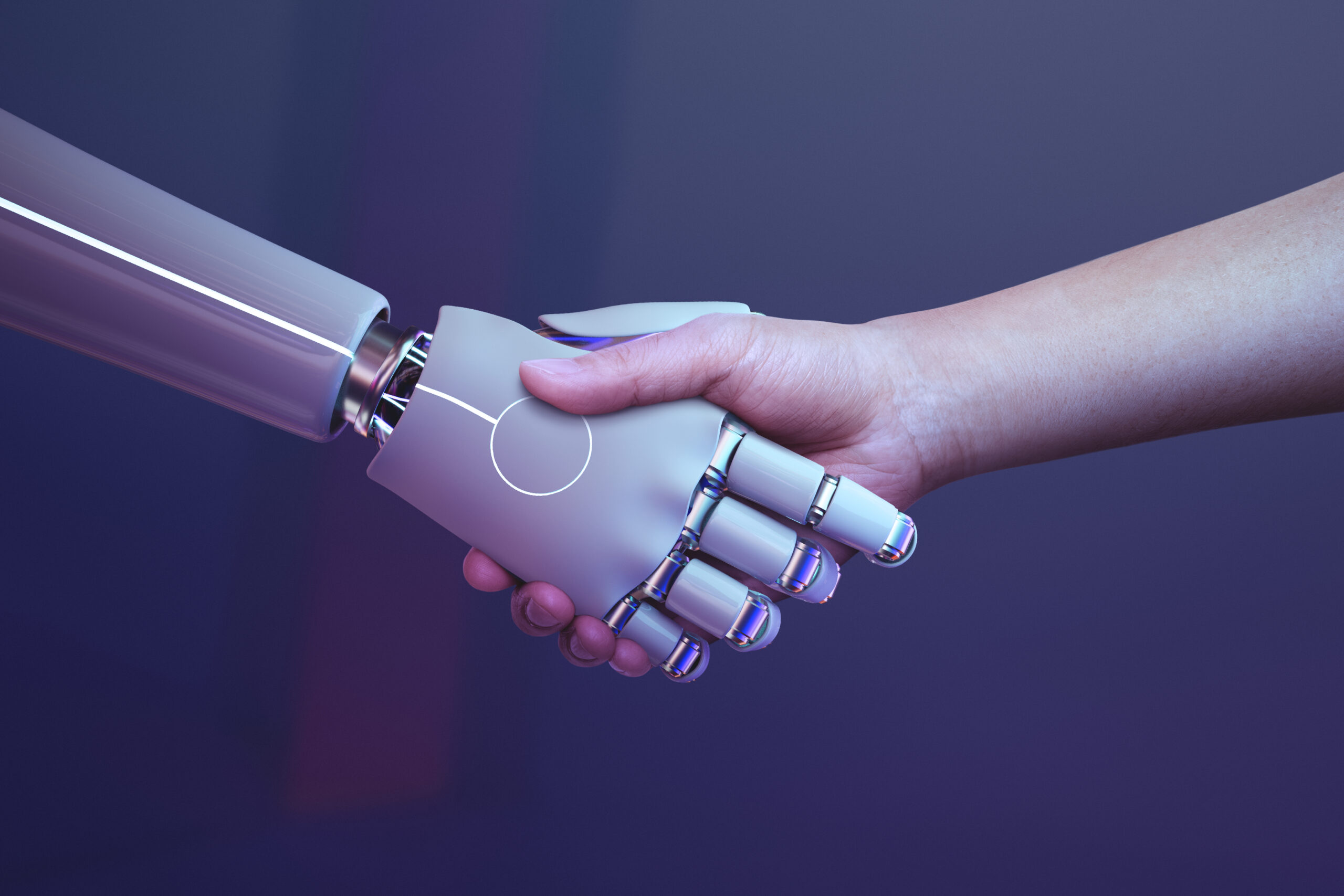 Stretta di mano tra umano e robot: agenti AI al lavoro per la tua azienda